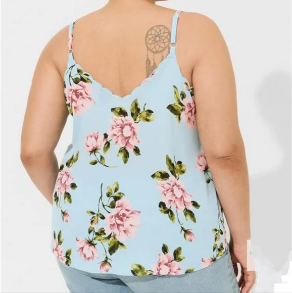 🏷️TORRID Sophie Georgette Embroidered Cami Garden Blooms Size 2X - Picture 3 of 9